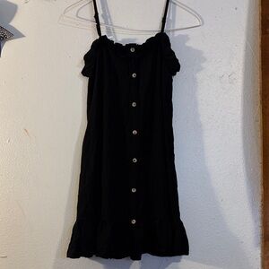 Black Button-Down Dress